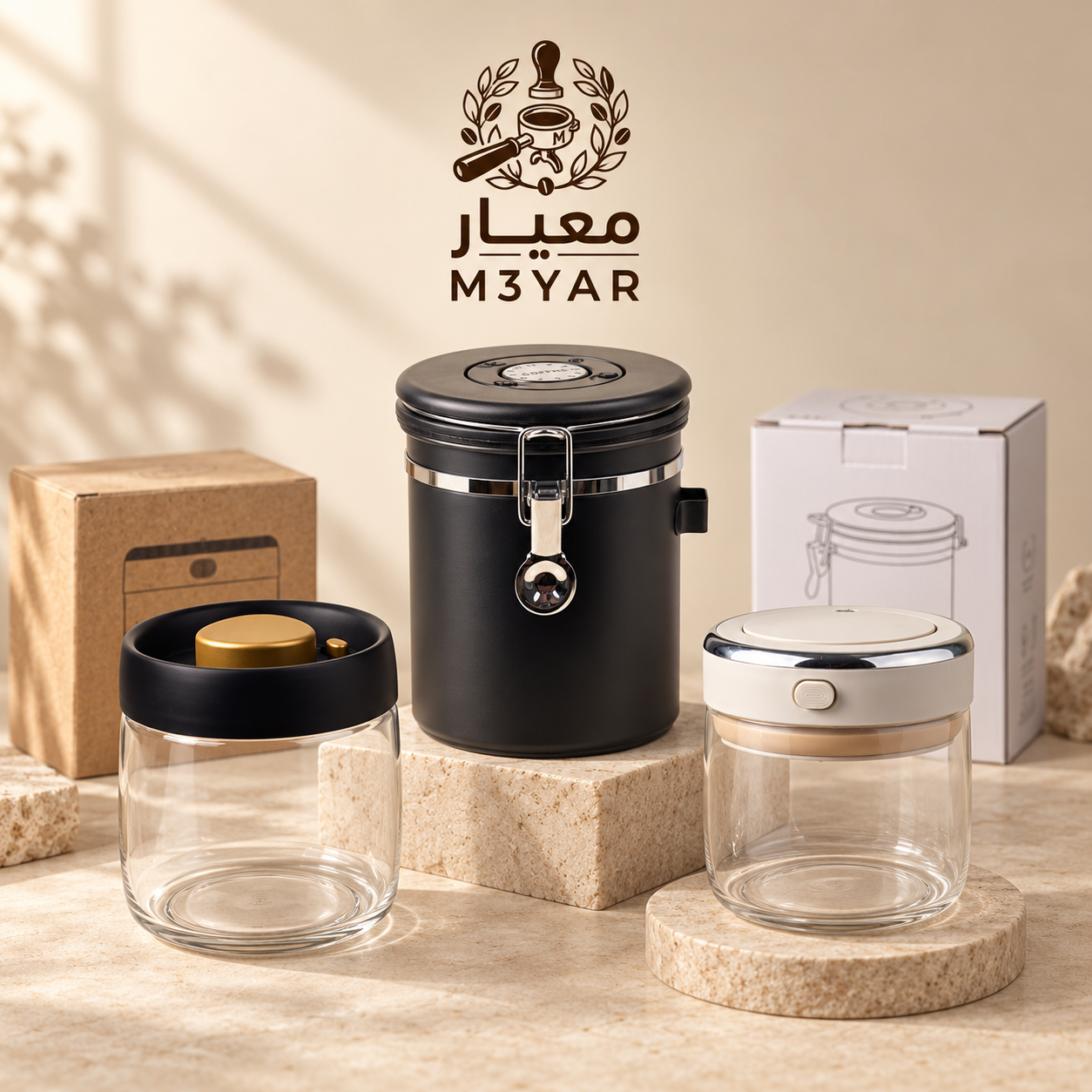 علب حفظ القهوة