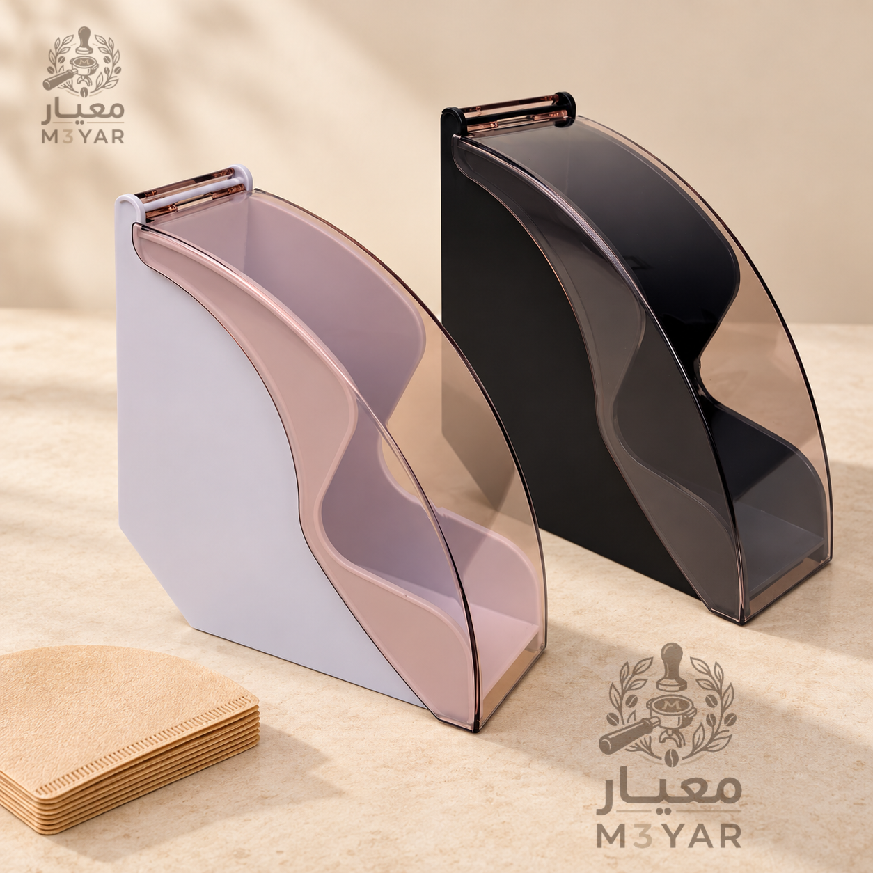 حافظة فلاتر V60 أكريليك بغطاء شفاف